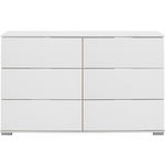 KOMMODE  in 130/83/41 cm  - Alufarben/Weiß, Design, Holzwerkstoff/Kunststoff (130/83/41cm) - Carryhome