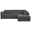 ECKSOFA DICE Dunkelgrau Struktur  - Dunkelgrau/Schwarz, MODERN, Kunststoff/Textil (275/220cm) - Trendmanufaktur