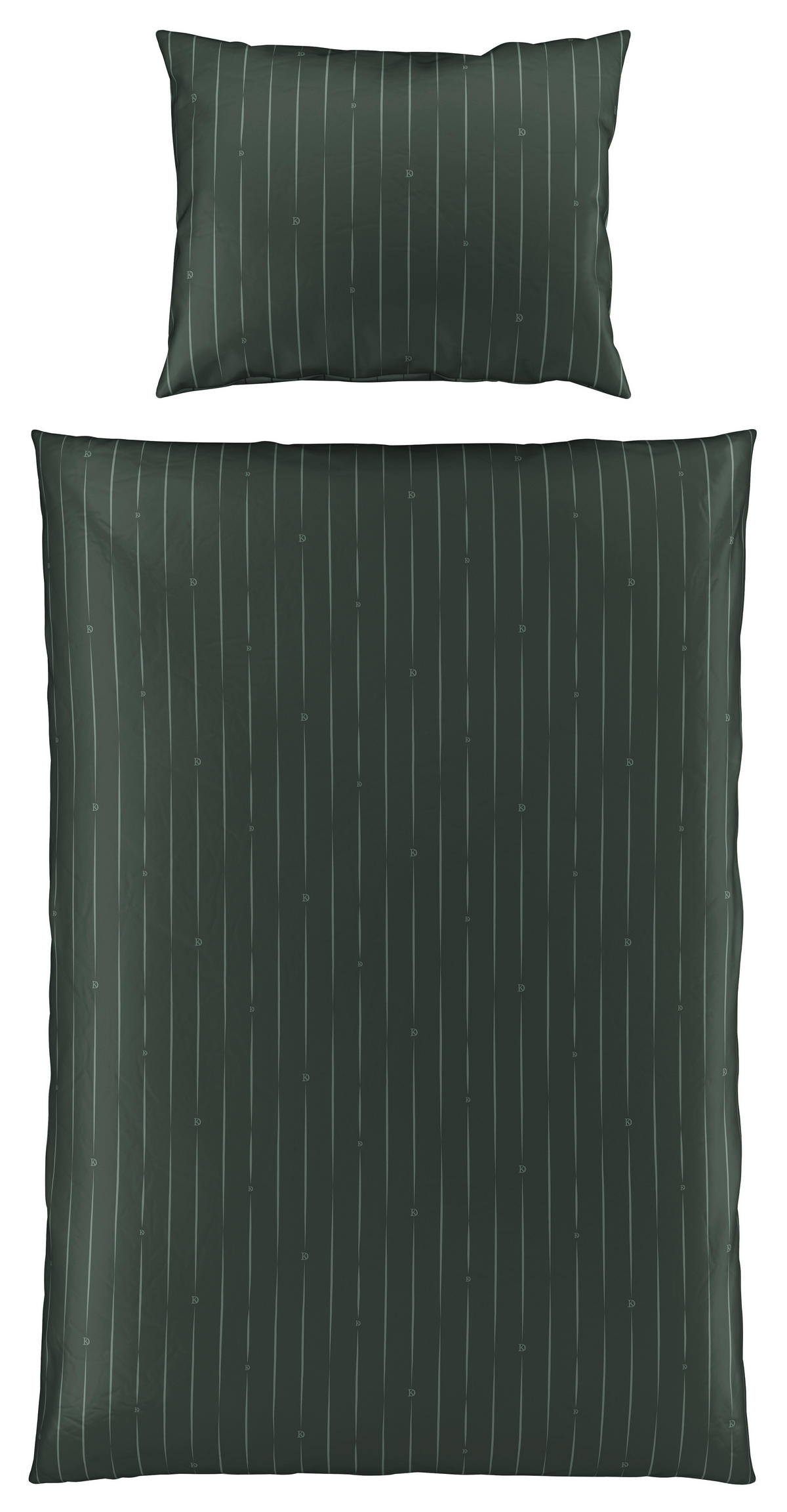 POSTELJINA SA DVA LICA STRIPES DK 140/200 cm saten zelena  - zelena, Osnovno, tekstil (140/200cm) - Dieter Knoll