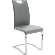 SCHWINGSTUHL Lederlook Grau - Chromfarben/Grau, Design, Textil/Metall (43/100/57cm) - Carryhome