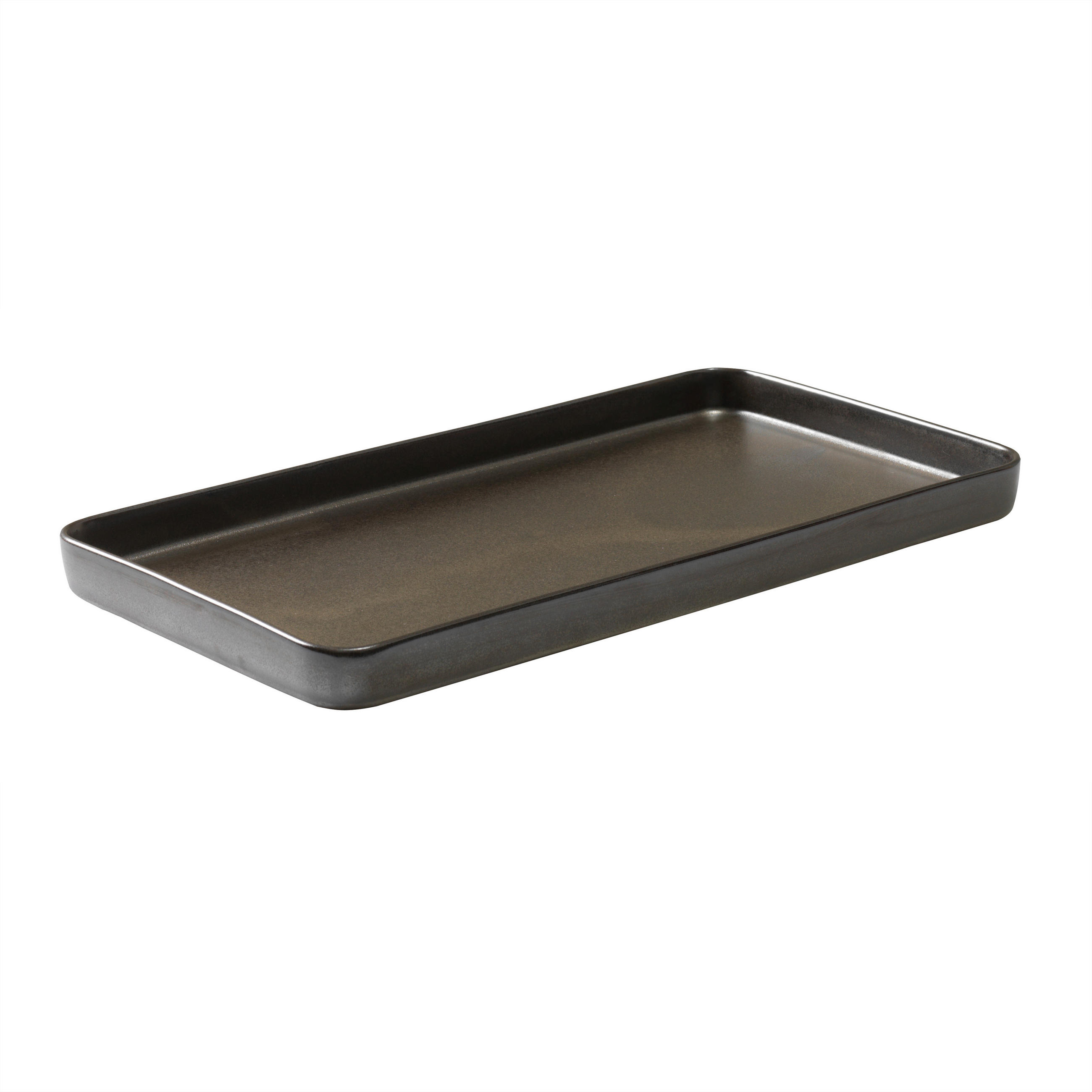 SERVIERPLATTE RAW  - Braun, Basics, Keramik (34/18/3cm) - Aida
