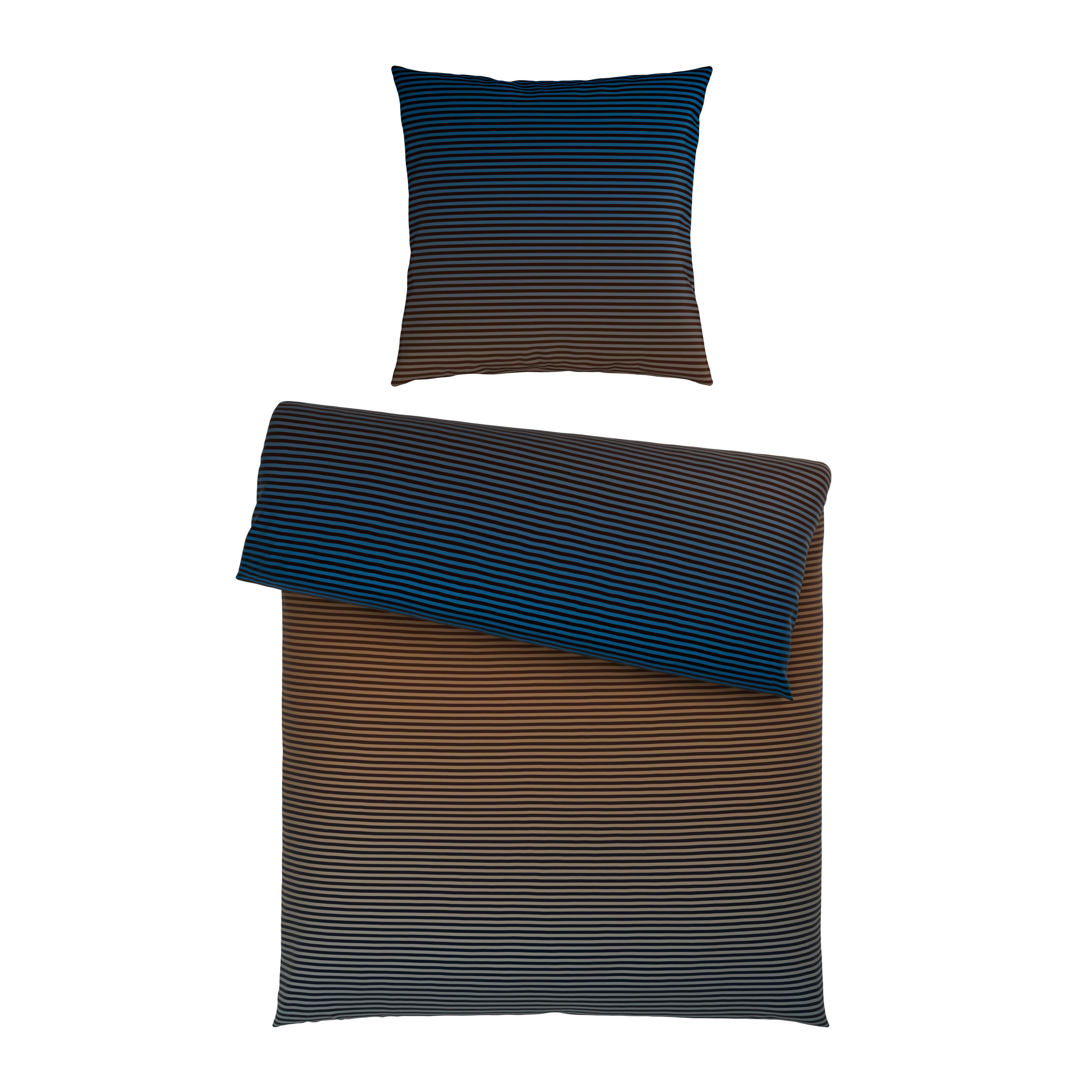 BETTWÄSCHE Satin 155/220 cm  - Blau/Gelb, Textil (155/220cm) - Novel