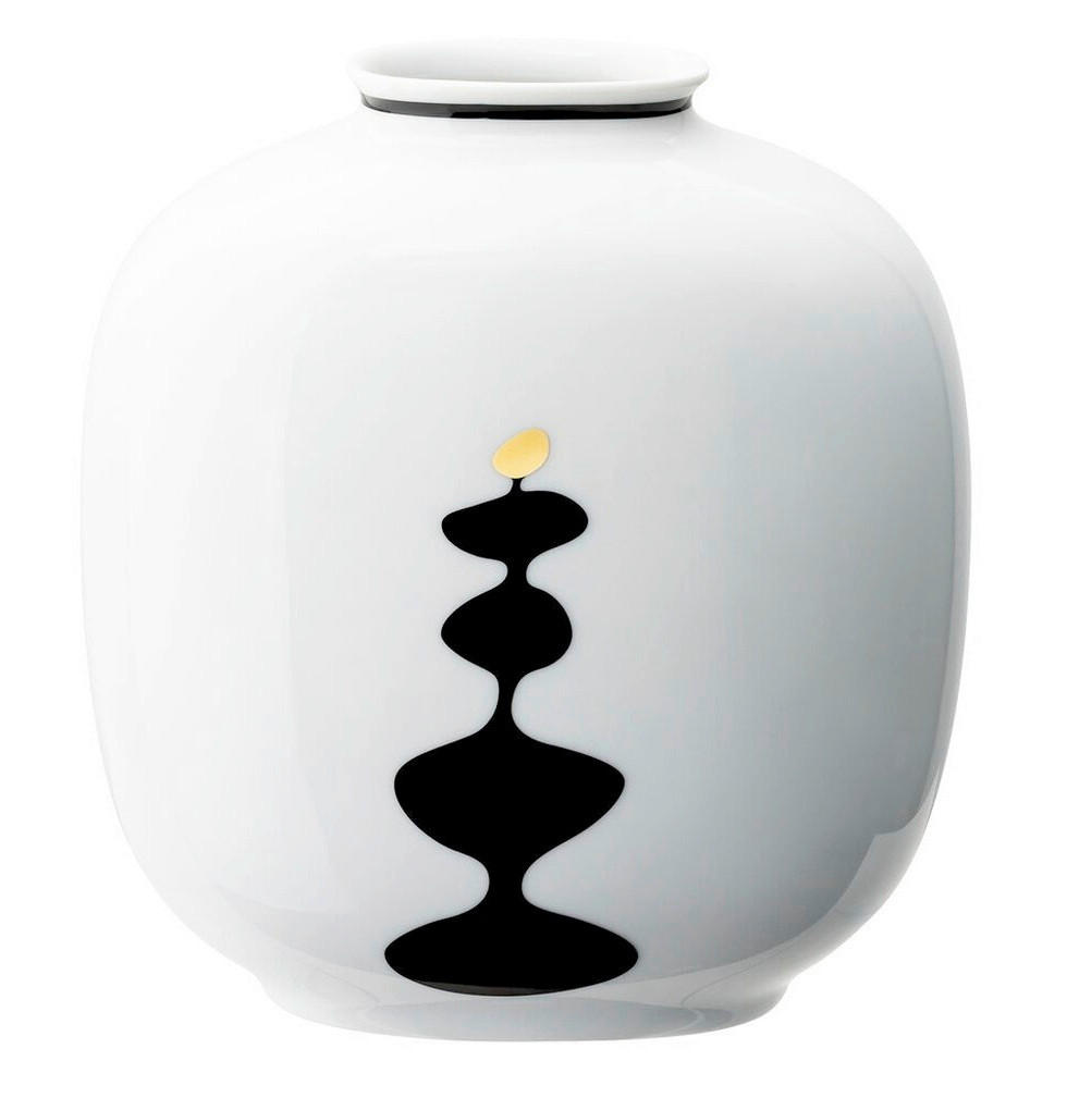 VAZA  Home Monochrome   keramika  - zlate barve/črna, Basics, keramika (19.20/11.90/20.8cm) - Rosenthal