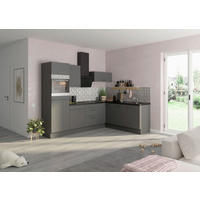 ECKKÜCHE 270/200 cm  in Grau  - Edelstahlfarben/Anthrazit, Basics, Holzwerkstoff/Metall (270/200cm) - Optifit