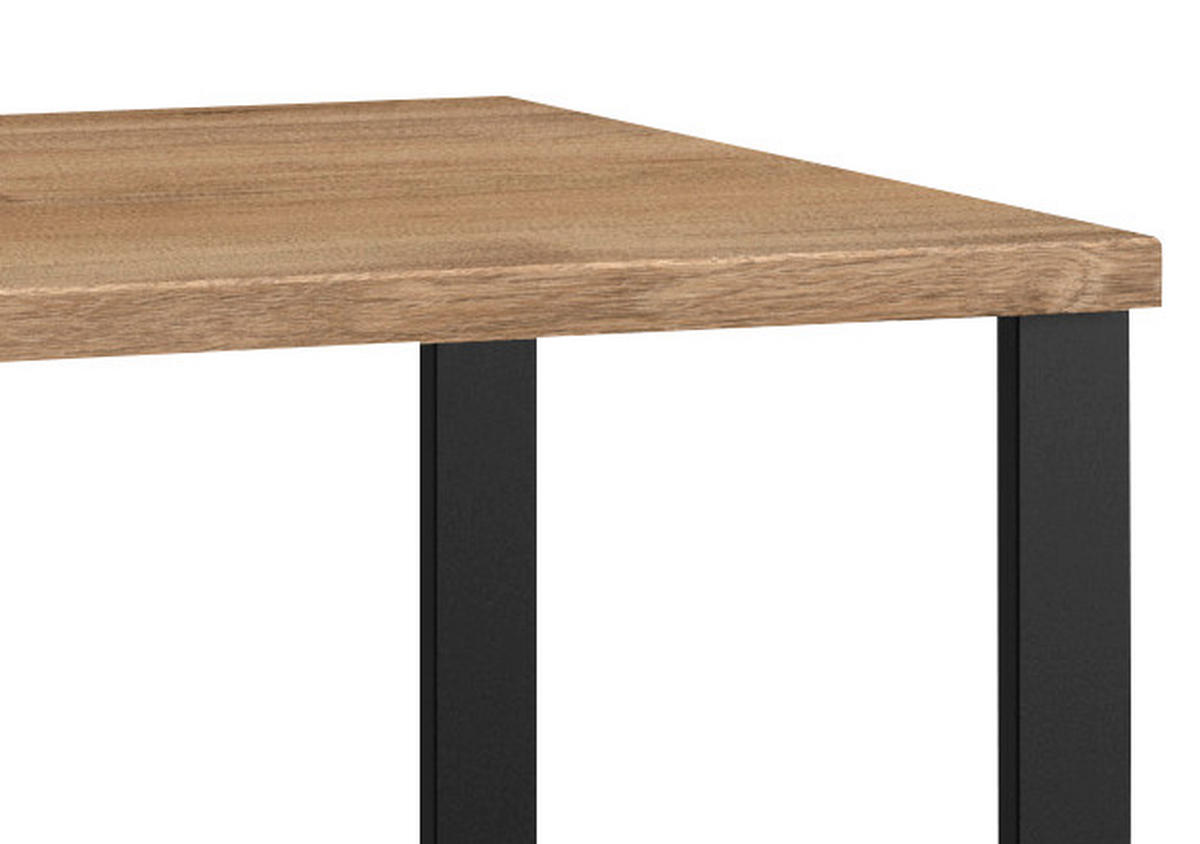 PISAĆI STOL ZA MLADE  boje hrasta  metal, drvni materijal  - boje grafita/boje hrasta, Design, drvni materijal/metal (140/70/74cm) - Hom`in