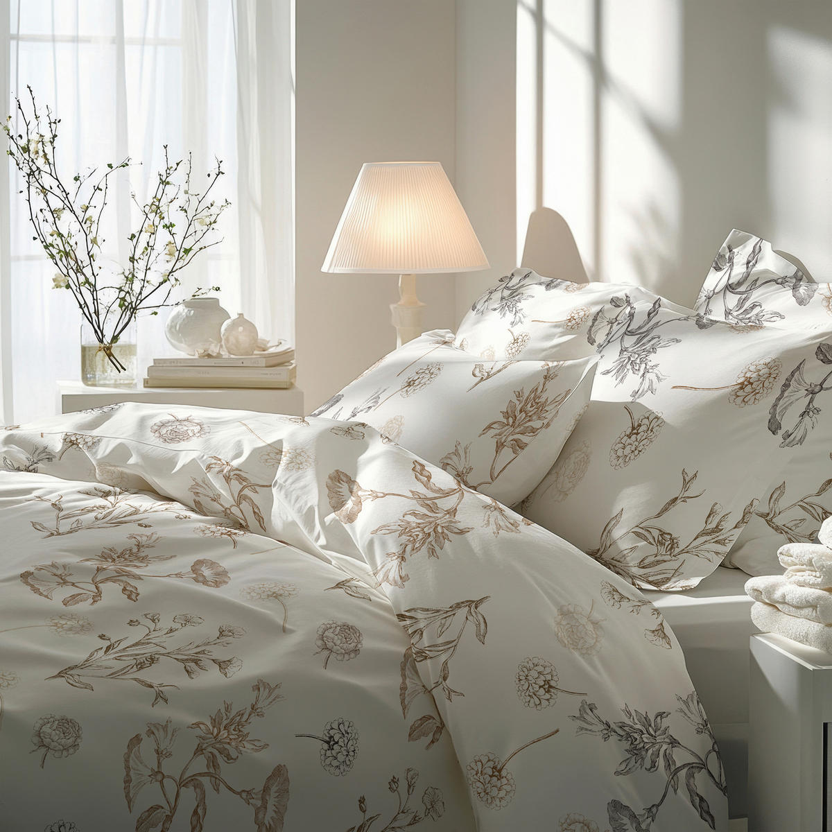BETTWÄSCHE 2-teilig Renforcé 135/200 cm  - Weiß, Basics, Textil (135/200cm) - Florella