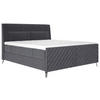 BOXSPRINGBETT 180/200 cm  in Dunkelgrau  - Dunkelgrau/Schwarz, Design, Textil/Metall (180/200cm) - Esposa