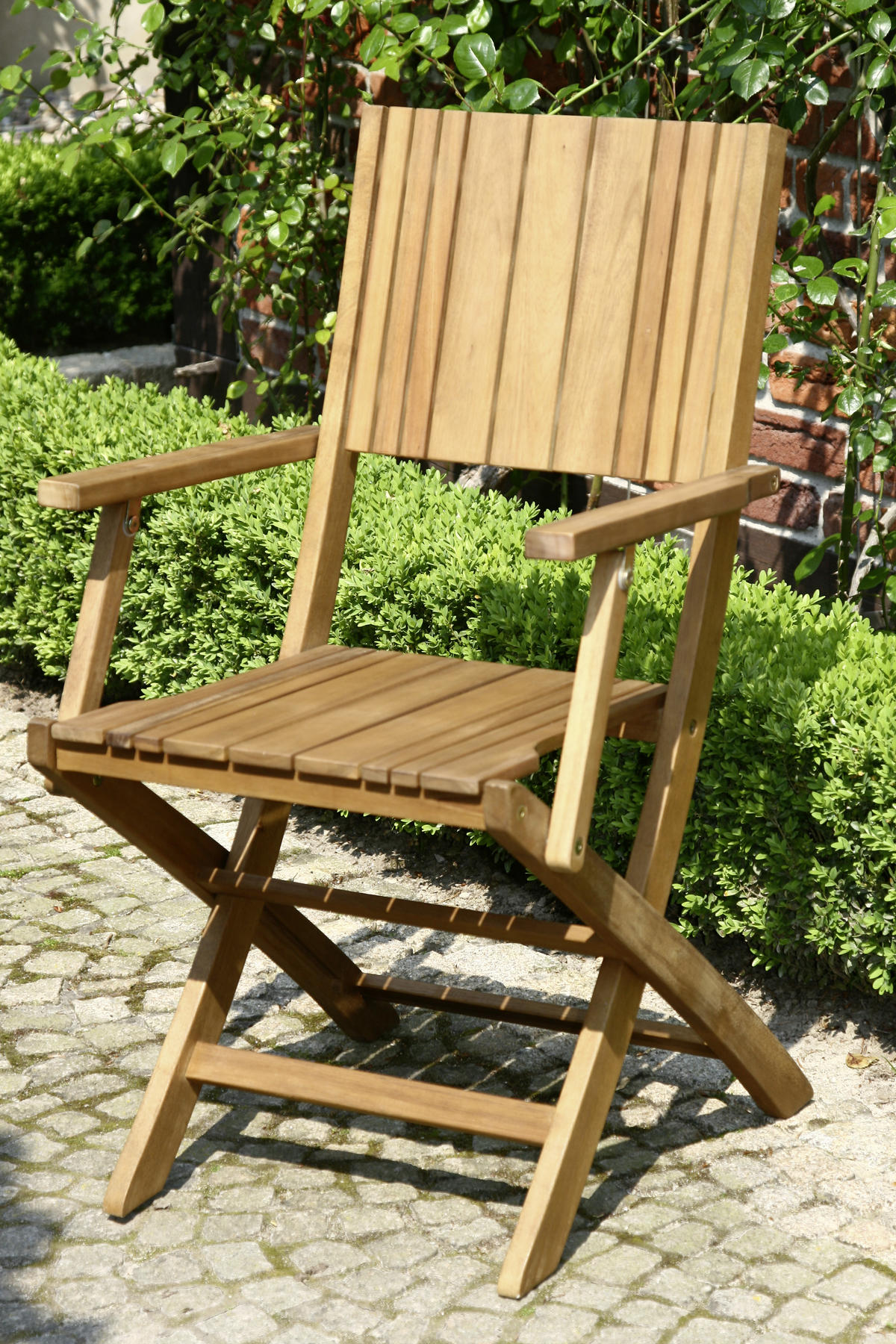 GARTENKLAPPSESSEL Akazie Akaziefarben  - Akaziefarben, KONVENTIONELL, Holz (51/89/55cm) - Siena Garden