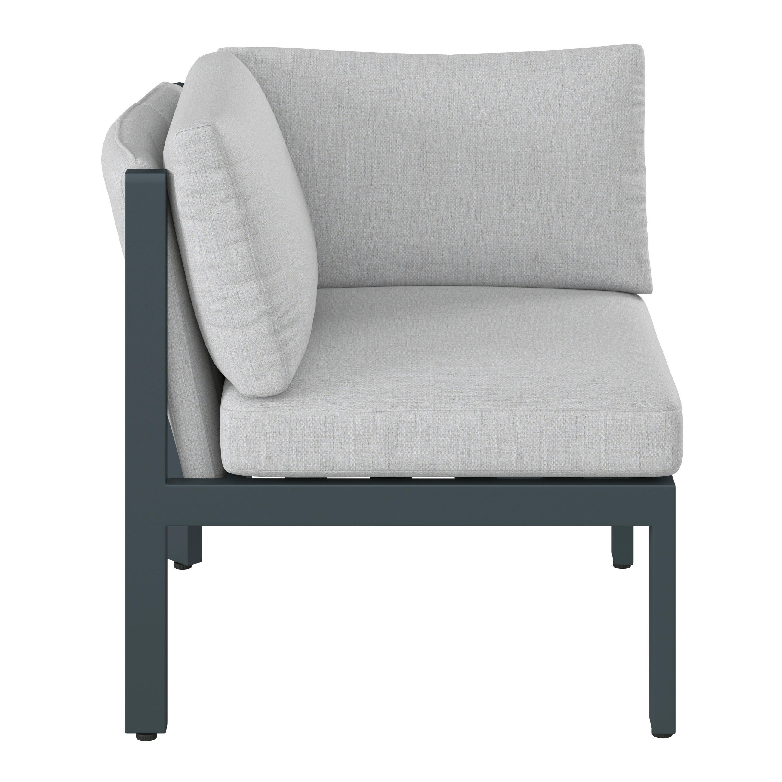 LOUNGEECKTEIL  - Anthrazit/Grau, Design, Textil/Metall (76/73/76cm) - Dieter Knoll