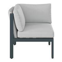 LOUNGEECKTEIL  - Anthrazit/Grau, Design, Textil/Metall (76/73/76cm) - Dieter Knoll