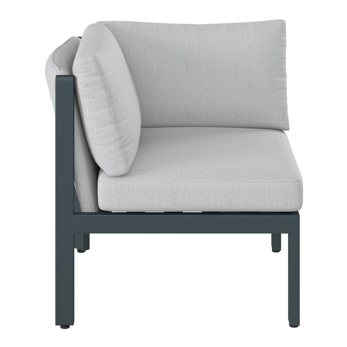 LOUNGEECKTEIL  - Anthrazit/Grau, Design, Textil/Metall (76/73/76cm) - Dieter Knoll