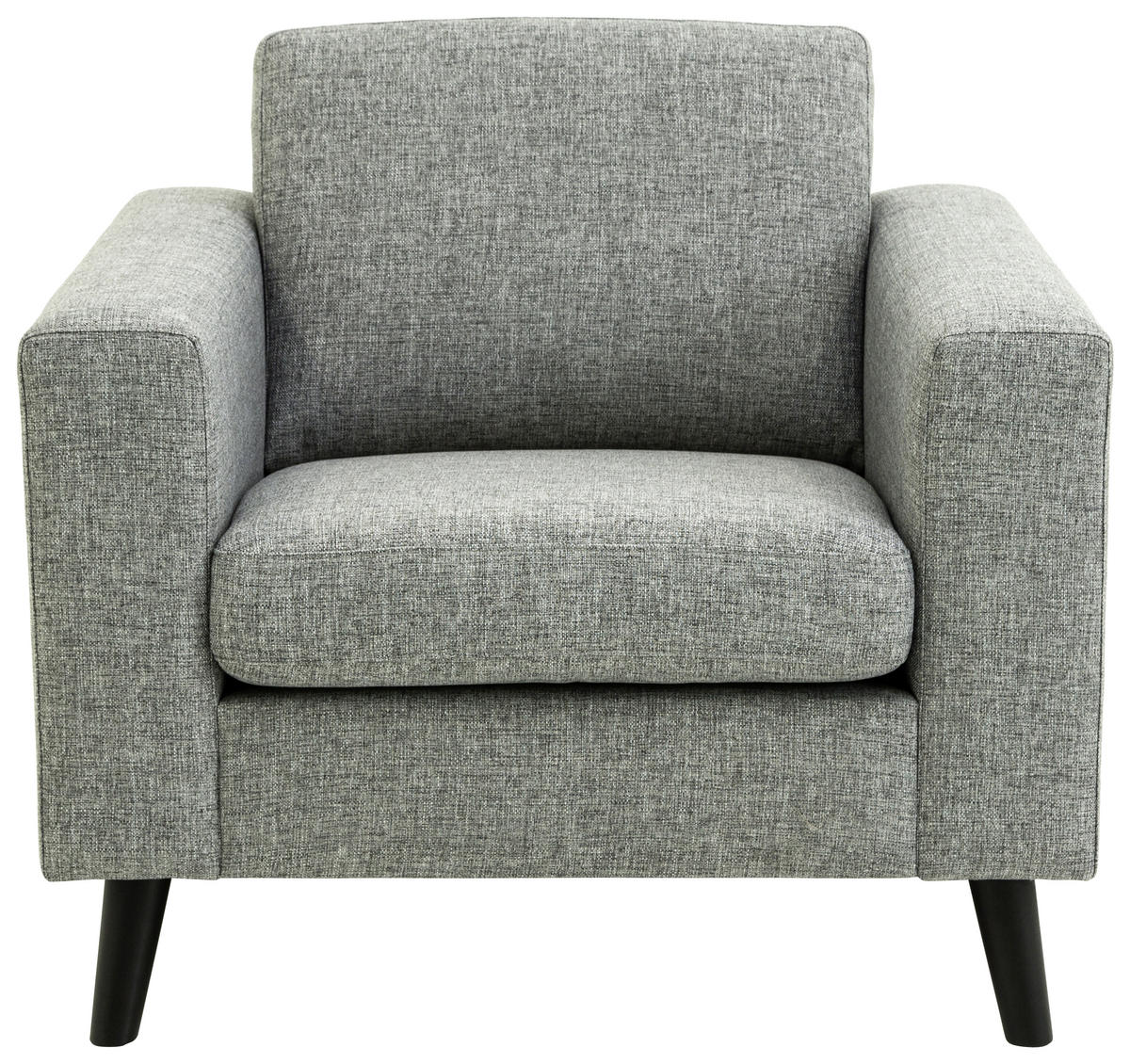 FÅTÖLJ i trä, textil grå  - svart/grå, Design, trä/textil (92/86/84cm) - Best Price