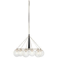 KRONLEUCHTER 87.6/76.8 cm    - Nickelfarben, Konventionell, Glas/Metall (87.6/76.8cm) - Elstead Lighting