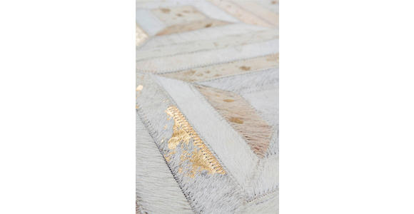 FLACHWEBETEPPICH 120/170 cm Spark 410 Elfenbein / Gold Creme, Goldfarben - Goldfarben/Creme, Design, Leder/Textil (120/170cm) - Novel