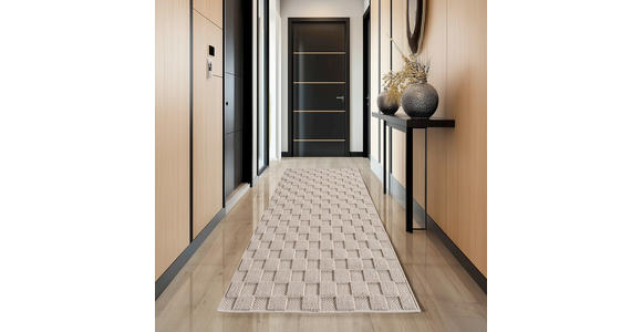 FLACHWEBETEPPICH 80/150 cm HELIX Beige  - Beige, Basics, Kunststoff/Textil (80/150cm) - Novel
