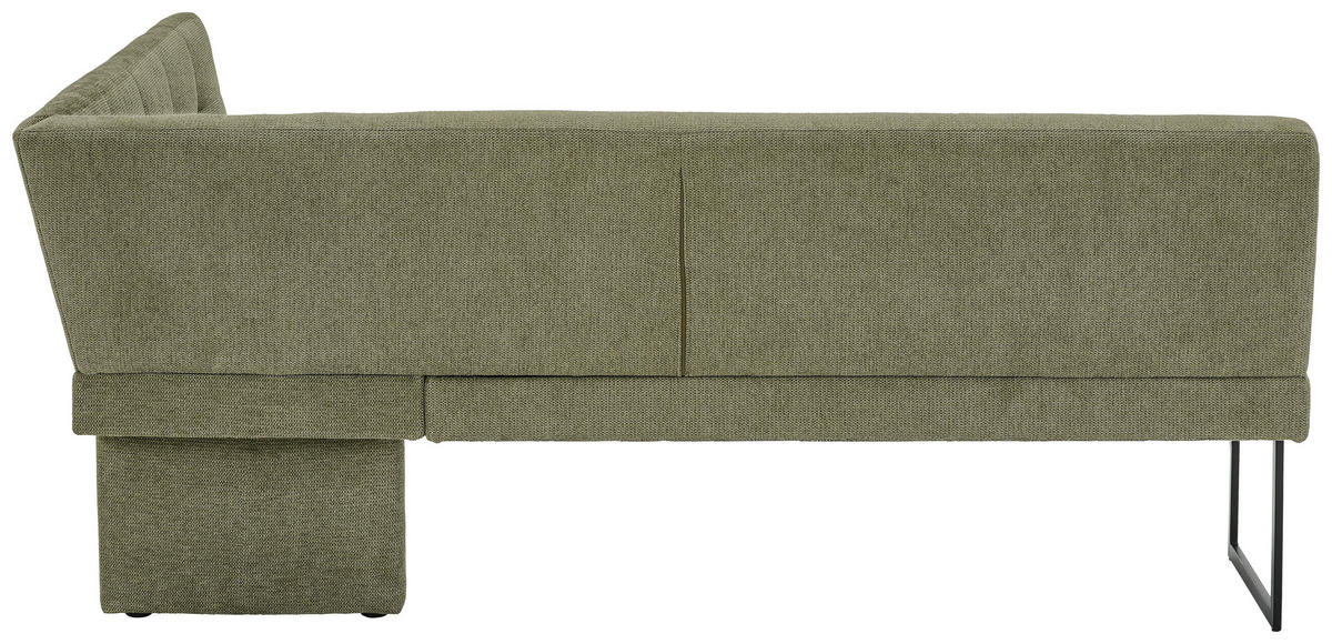 ECKBANK 213/155 cm Webstoff Hellgrün   - Schwarz/Hellgrün, Design, Textil/Metall (213/155cm) - Novel