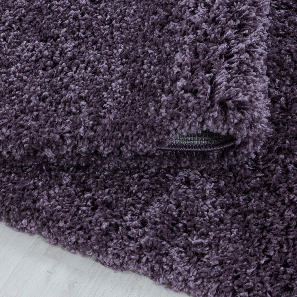 Thumbnail - Xxxl Hochflorteppich Sydney 3000 violett, Violett, Textil, Uni, rund, Oeko-Tex® Standard 100, für Fußbodenheizung geeign...