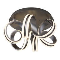 LED-DECKENLEUCHTE 46/25 cm   - Dunkelgrau/Weiß, Design, Kunststoff/Metall (46/25cm) - Globo