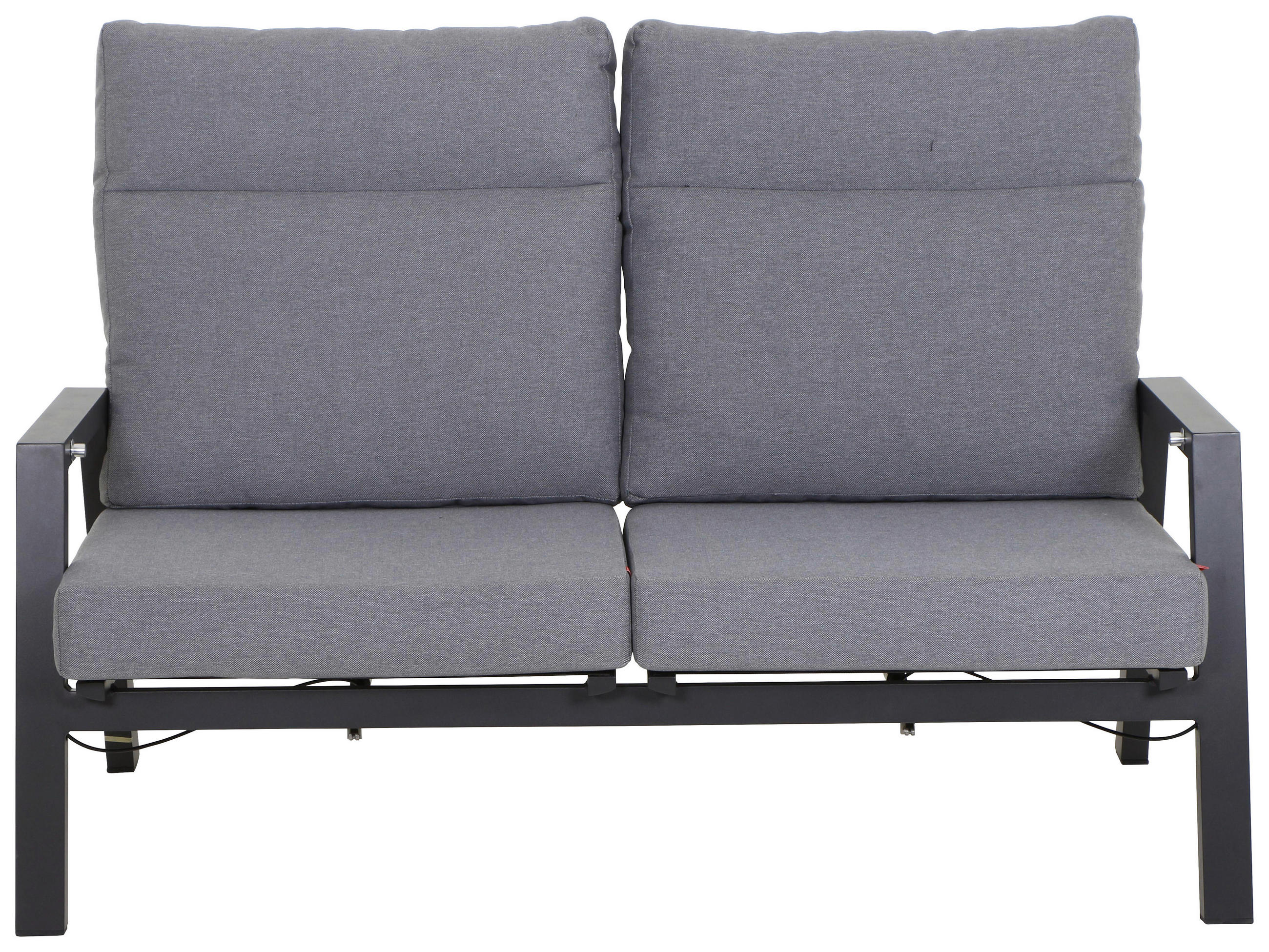 LOUNGESOFA 152,5/99/82,5 cm Aluminium  - Dunkelgrau/Anthrazit, Basics, Kunststoff/Textil (152,5/99/82,5cm) - Siena Garden
