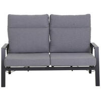 LOUNGESOFA  - Dunkelgrau/Anthrazit, Basics, Kunststoff/Textil (152,5/99/82,5cm) - Siena Garden
