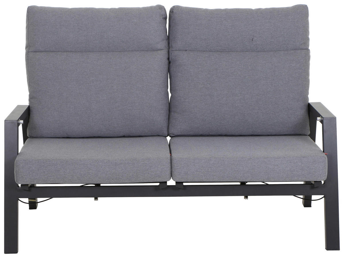 LOUNGESOFA  - Dunkelgrau/Anthrazit, Basics, Kunststoff/Textil (152,5/99/82,5cm) - Siena Garden