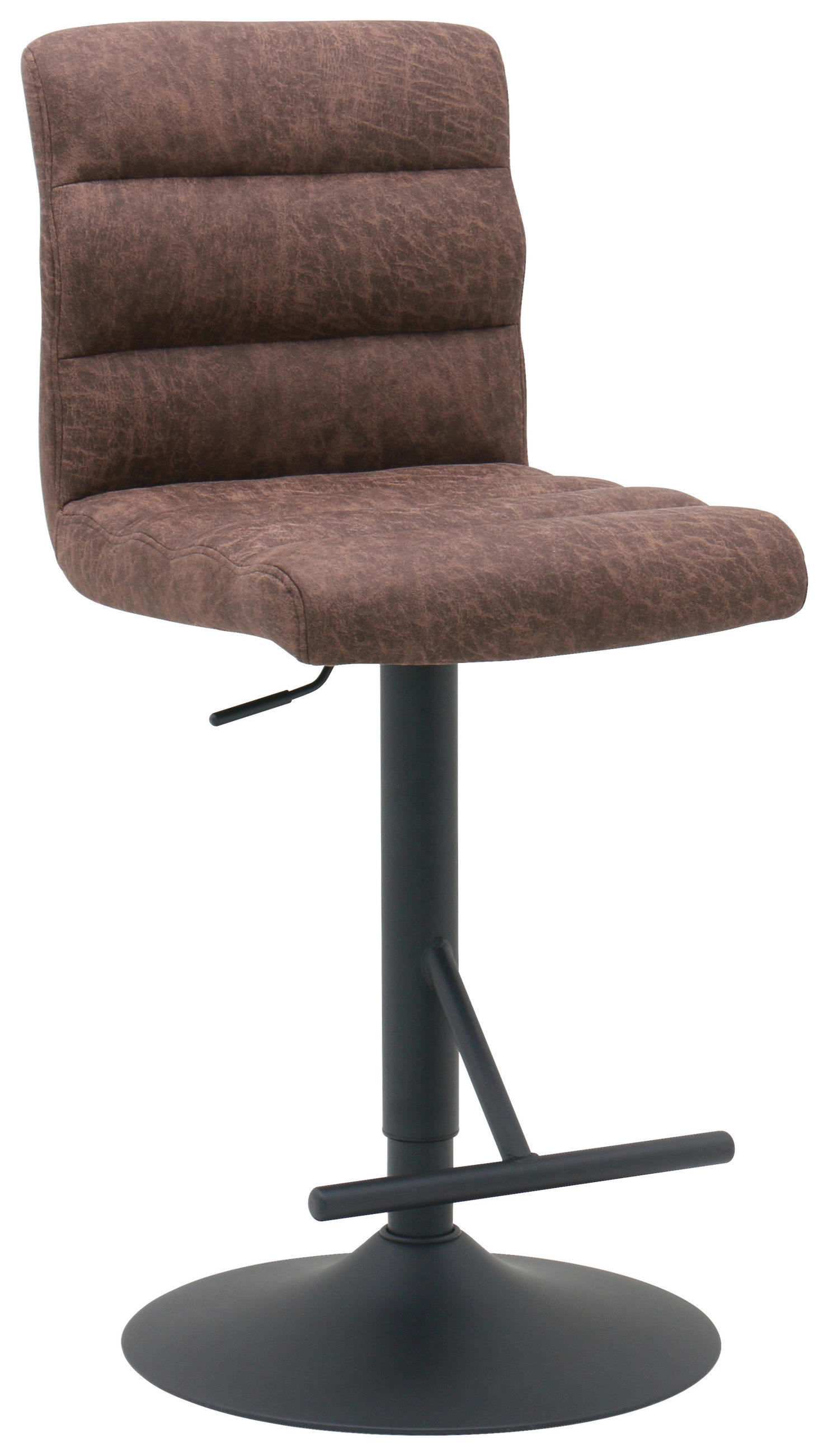 BARHOCKER in Schwarz, Dunkelbraun  - Dunkelbraun/Schwarz, MODERN, Textil/Metall (42/99.5/53cm) - Livetastic