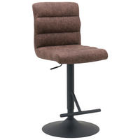 BARHOCKER in Schwarz, Dunkelbraun  - Dunkelbraun/Schwarz, MODERN, Textil/Metall (42/99.5/53cm) - Livetastic