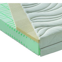 KALTSCHAUMMATRATZE 90/200 cm Höhe ca. 23 cm 7 -Zonen - Weiß, Basics, Textil (90/200cm) - Novel