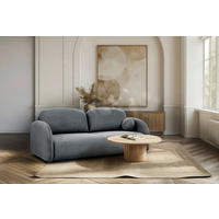 SCHLAFSOFA ROMA  mit Struktur Blau  - Blau/Schwarz, Design, Textil (230/90/105cm) - MID.YOU