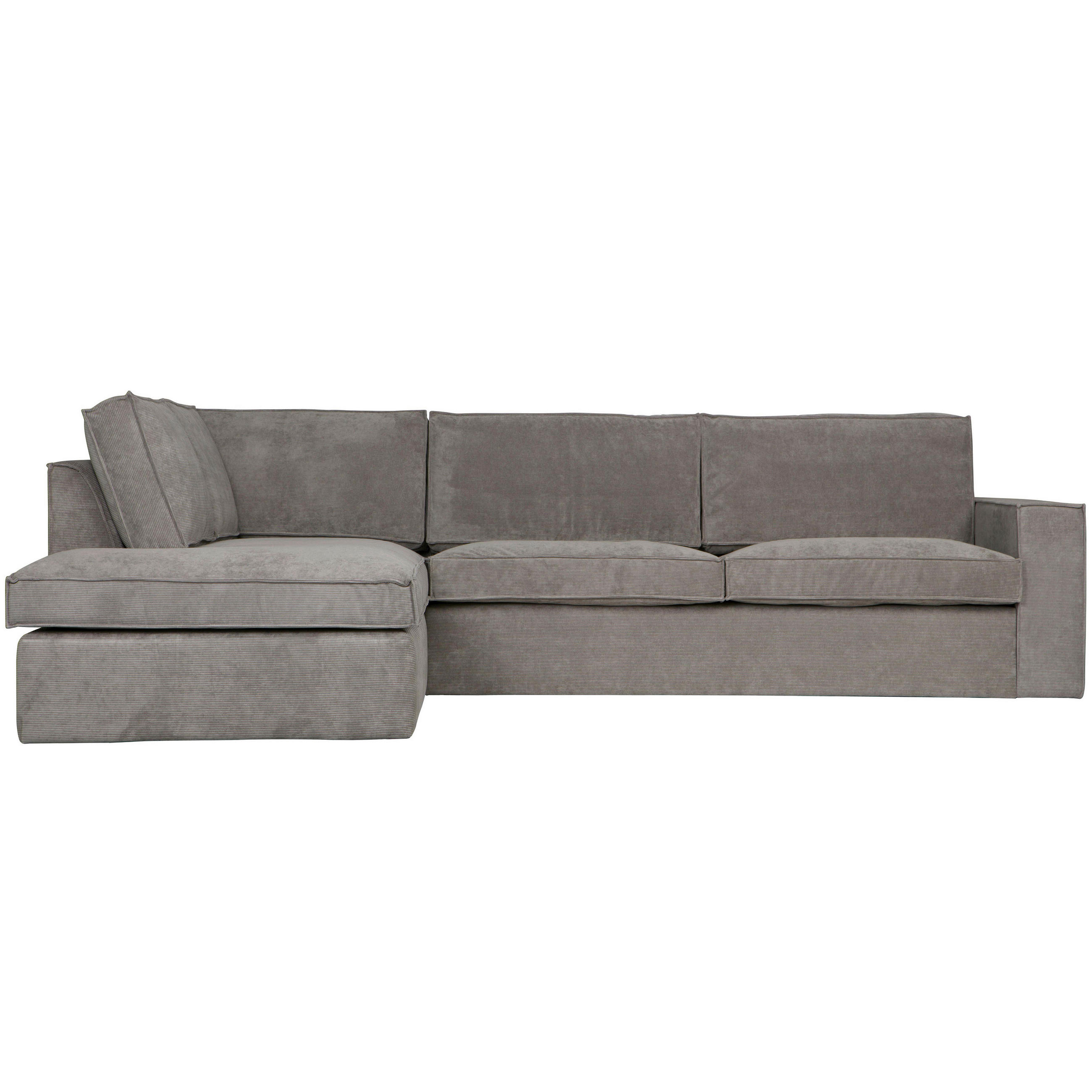 ECKSOFA Thomas Grün Cord  - Schwarz/Grün, Design, Kunststoff/Textil (197/283cm) - Livetastic