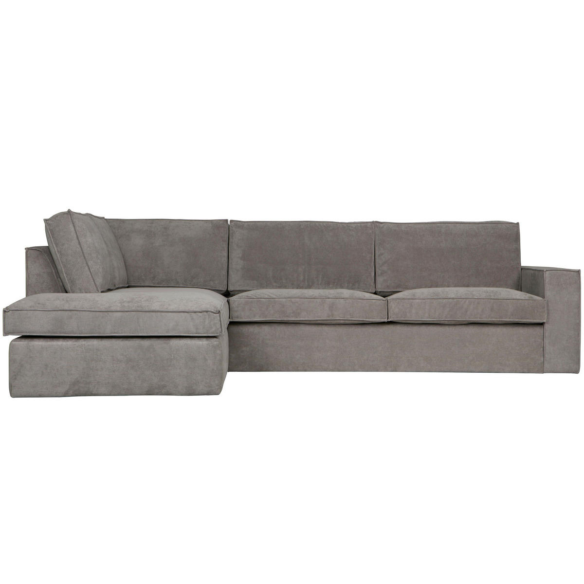 ECKSOFA Thomas Grün Cord  - Schwarz/Grün, Design, Kunststoff/Textil (197/283cm) - Livetastic