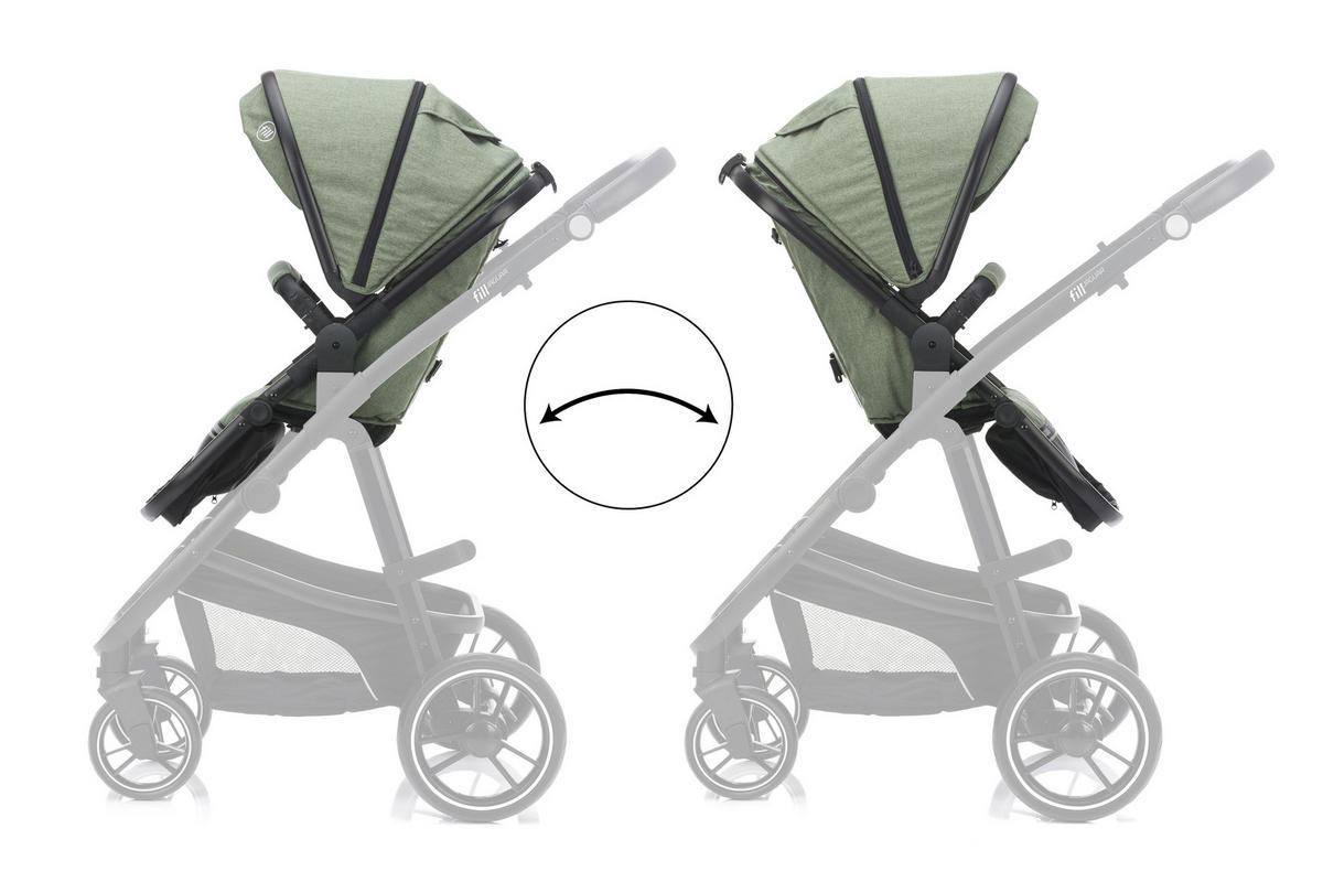 SET DJEČJIH KOLICA  JAGUAR  - zelena/crna, Basics, tekstil/metal (50/45/85cm) - Fillikid