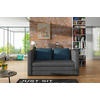 SCHLAFSOFA in Samt Blau, Grau  - Blau/Schwarz, Design, Kunststoff/Textil (132/62/70cm) - MID.YOU