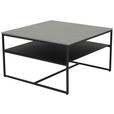 COUCHTISCH ESG 75/75/43 cm quadratisch Grau, Schwarz  - Schwarz/Grau, Design, Glas/Keramik (75/75/43cm) - Novel