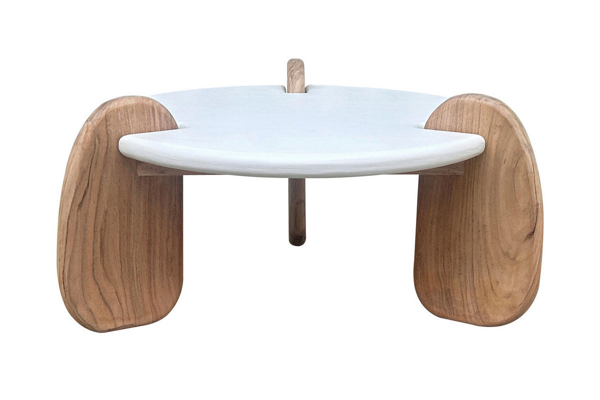 COUCHTISCH in Holz, Holzwerkstoff 80/80/45 cm  - Naturfarben/Weiß, Design, Holz/Holzwerkstoff (80/80/45cm) - MID.YOU