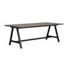 MATBORD i trä 220/100/75 cm   - brun/svart, Design, metall/trä (220/100/75cm) - Rowico