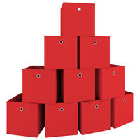 FALTBOX  - Rot, Modern, Textil (27/28/27cm) - MID.YOU