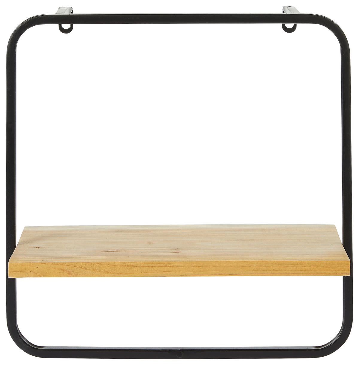WANDREGAL Tanne massiv Schwarz  - Schwarz, Basics, Holz/Metall (36/15/36cm) - Ambia Home