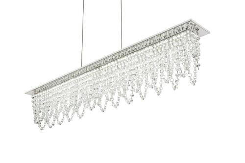 LED MENNYEZETI LÁMPA - króm/átlátszó, Basics, Üveg/fém (90/11/150cm)