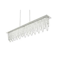LED MENNYEZETI LÁMPA - króm/átlátszó, Basics, Üveg/fém (90/11/150cm)