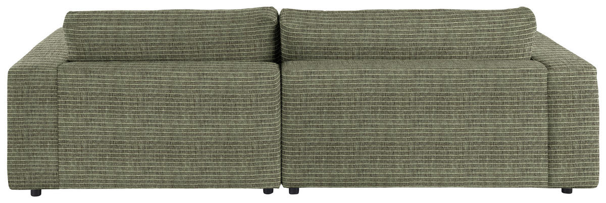 ECKSOFA in Chenille Grün  270/190 cm  - Schwarz/Grün, Design, Kunststoff/Textil (270/190cm) - Lomoco