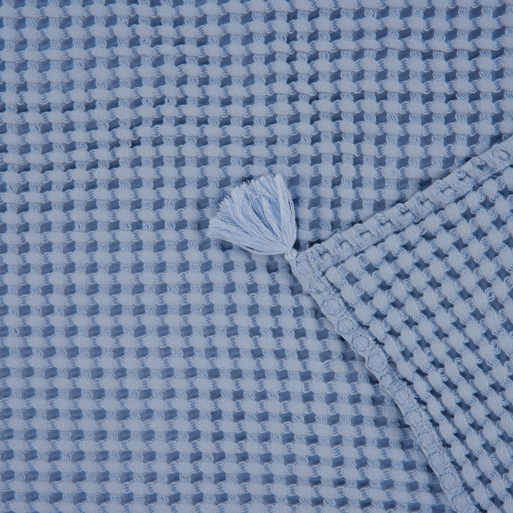 Thumbnail - Patinio Schmusedecke Waffle, Blau, Textil, Uni, 80x100 cm, ISO 9001, Bsci, Made in Turkey, pflegeleicht, Schlafen, Kusch...