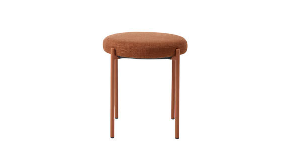 HOCKER Webstoff Terracotta  - Rostfarben/Terracotta, Basics, Textil/Metall (43,5/48/43,5cm) - Xora