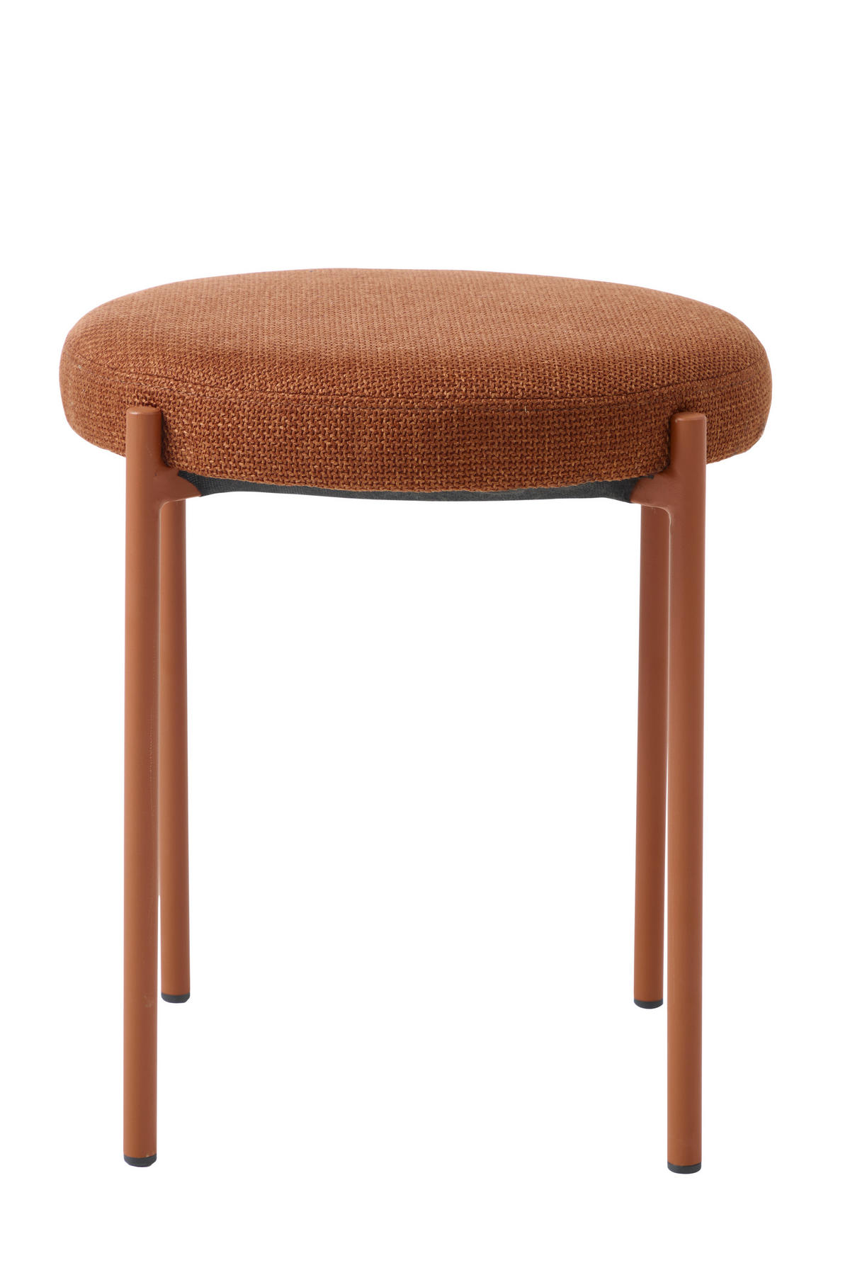 HOCKER Webstoff Terracotta  - Rostfarben/Terracotta, Basics, Textil/Metall (43,5/48/43,5cm) - Xora