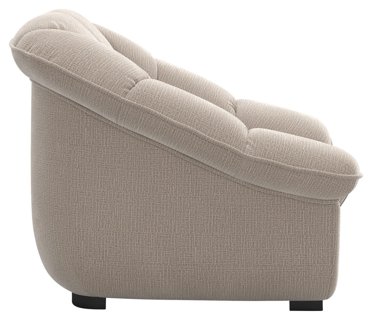 SESSEL in Chenille Naturfarben  - Schwarz/Naturfarben, KONVENTIONELL, Kunststoff/Textil (110/88/104cm) - Welnova