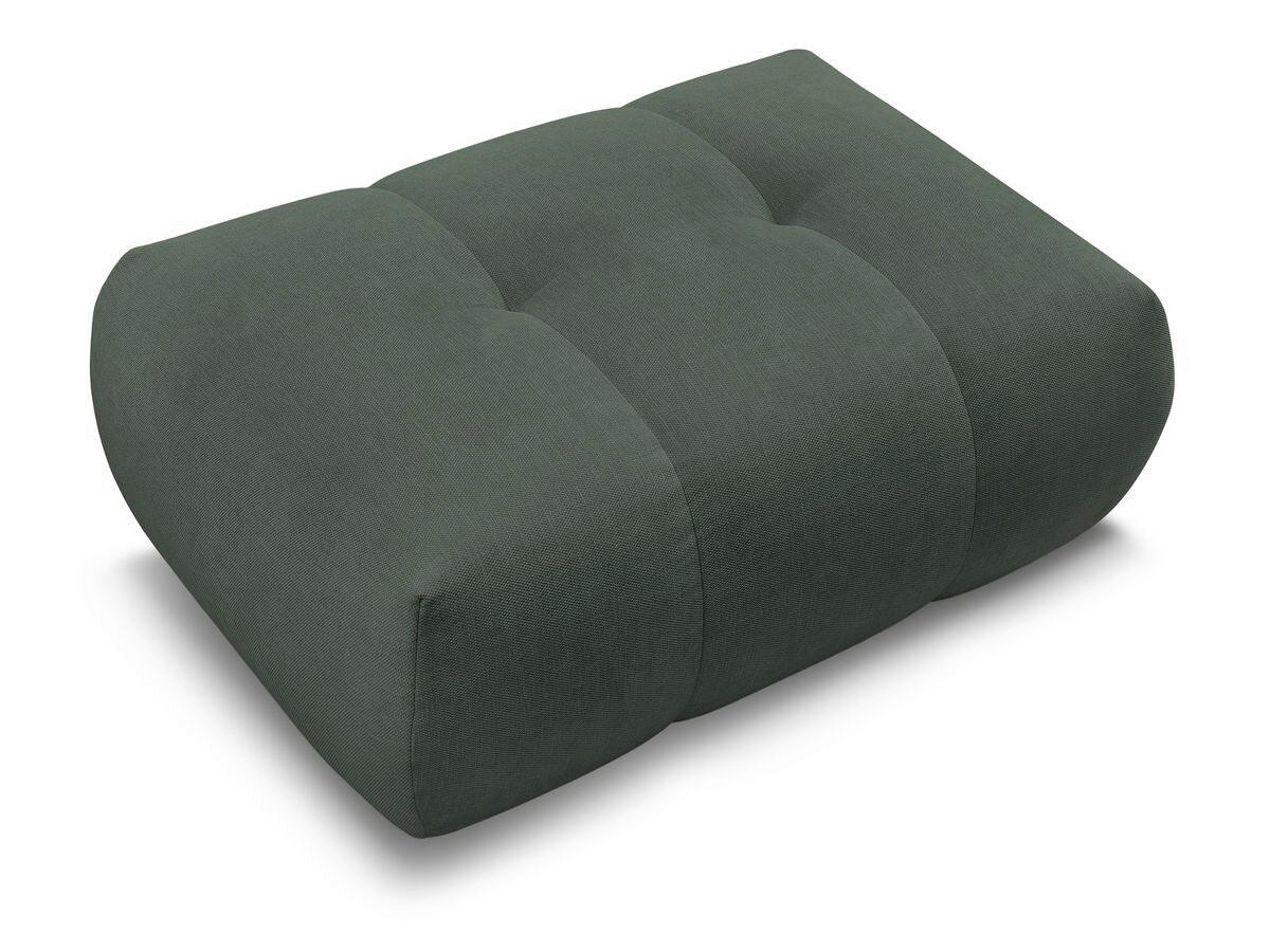 HOCKER FUJI  Leinenoptik Grün  - Schwarz/Grün, MODERN, Kunststoff/Textil (112/44/80cm)