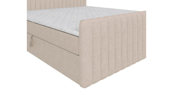 BOXBETT 180/200 cm  in Creme  - Creme/Schwarz, Basics, Kunststoff/Textil (180/200cm) - Carryhome