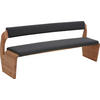 SITZBANK 227/84/69,6 cm Filz Grau, Eichefarben Altholz, Eiche massiv Holz  - Eichefarben/Grau, Design, Holz/Textil (227/84/69,6cm) - Voglauer