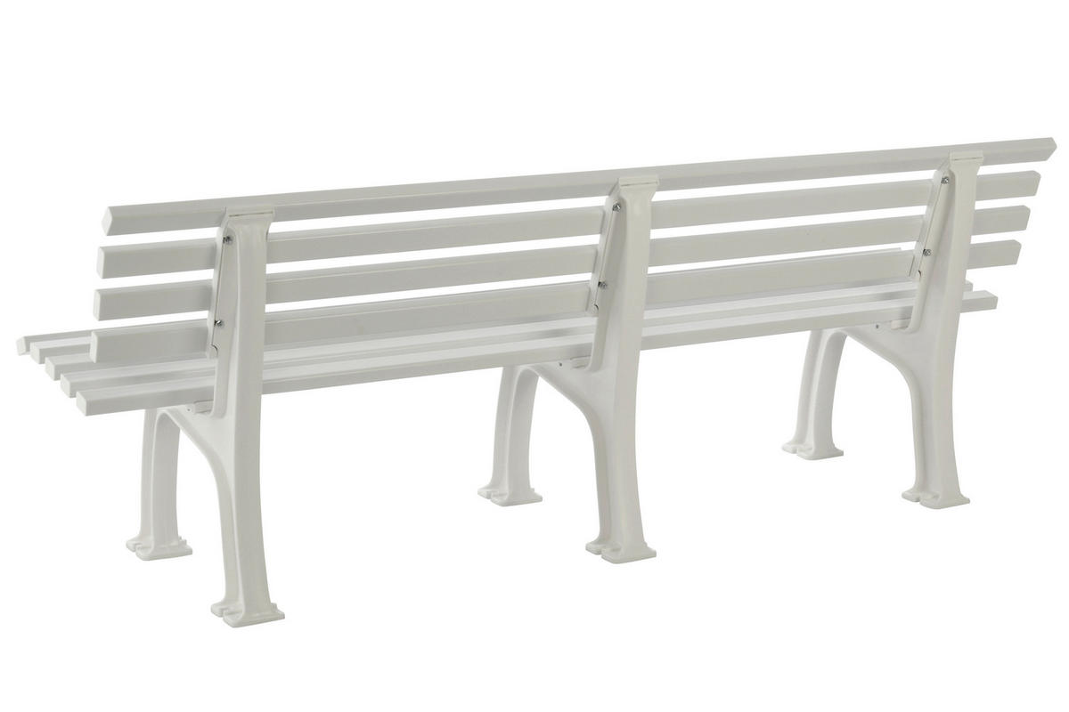 GARTENBANK 200/74/54 cm   - Weiß, Basics, Kunststoff (200/74/54cm) - Modante