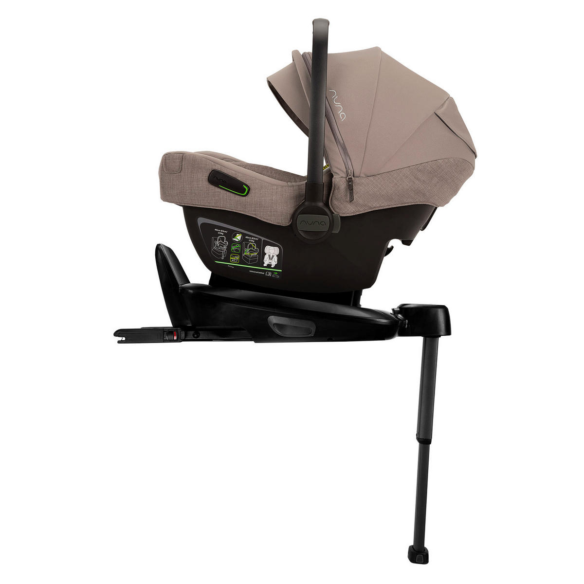 KINDERWAGENSET  - Graubraun/Schwarz, Basics, Kunststoff/Textil (60/110/82cm) - Nuna